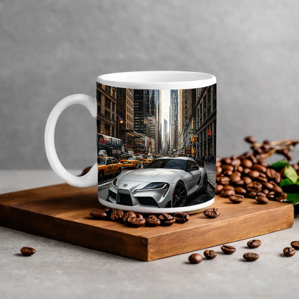 Toyota Supra GR Silver New York Street – Mugs