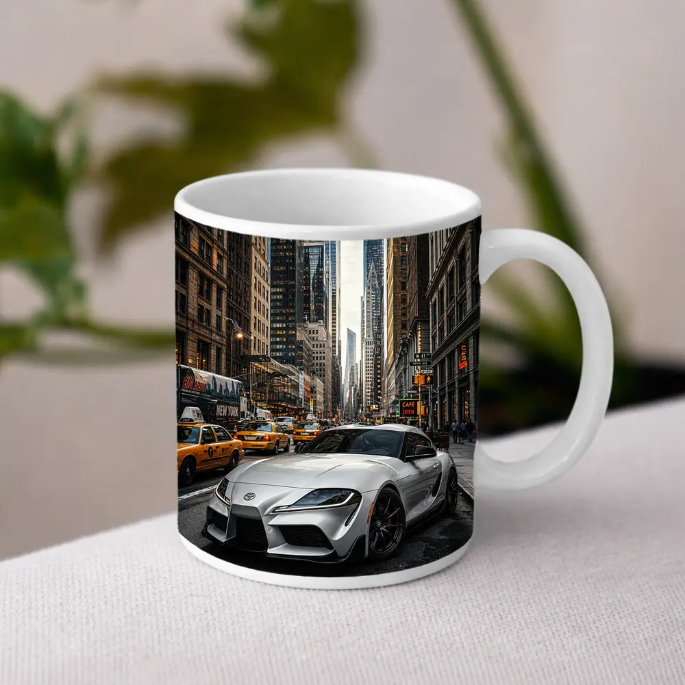 Toyota Supra GR Silver New York Street – Mugs