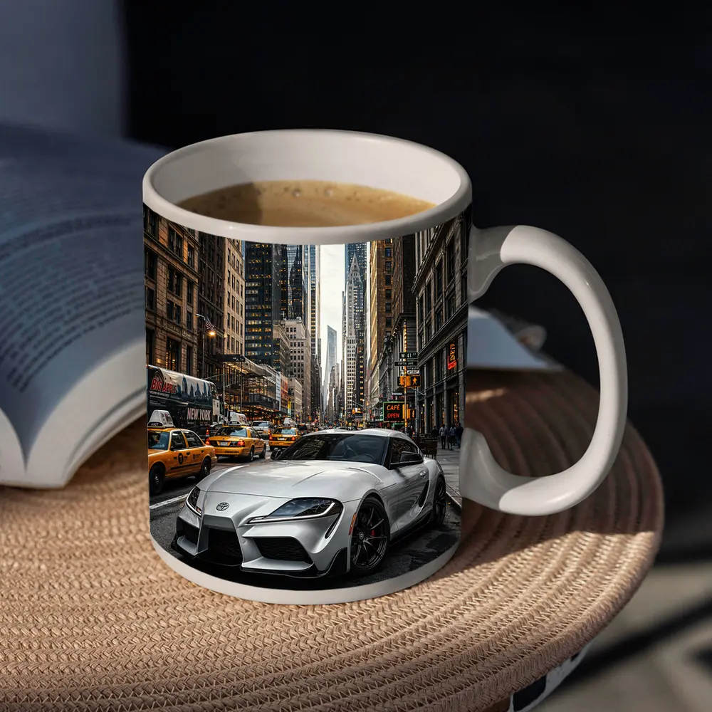 Toyota Supra GR Silver New York Street – Mugs