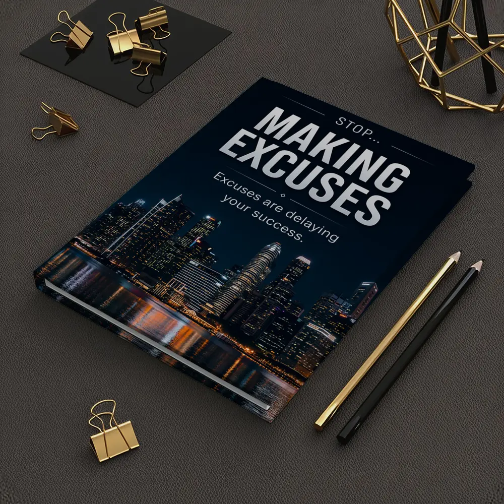 Stop Making Excuses City Night Skyline – Notebooks