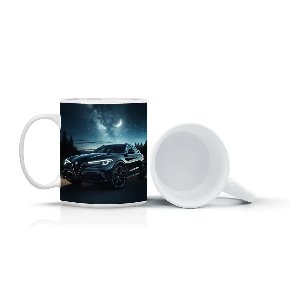 Alfa Romeo Stelvio Under Starry Night Sky – Mugs