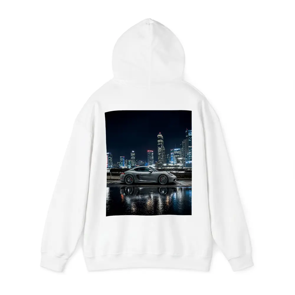 Porsche 718 Cayman City Night Skyline – Hoodies