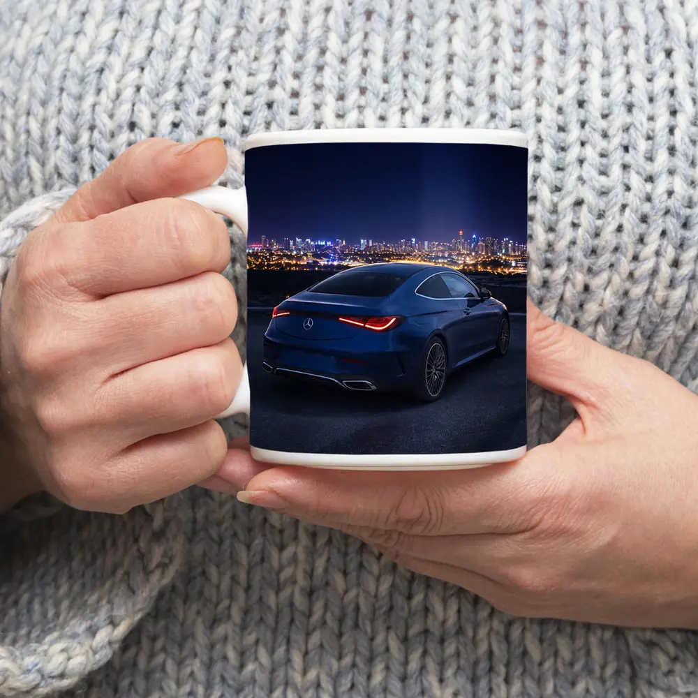 Mercedes CLE Coupe Blue City Night – Mugs