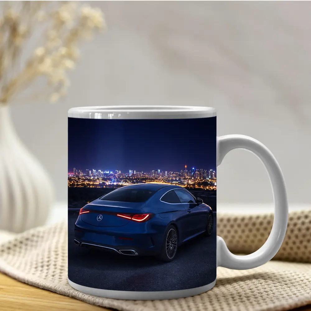 Mercedes CLE Coupe Blue City Night – Mugs