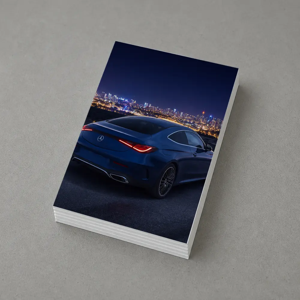 Mercedes CLE Coupe Blue City Night – Postcards