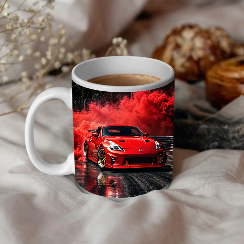 Nissan 350Z Red Drift Beast Smoke – Mugs