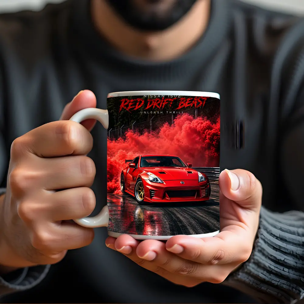 Nissan 350Z Red Drift Beast Smoke – Mugs