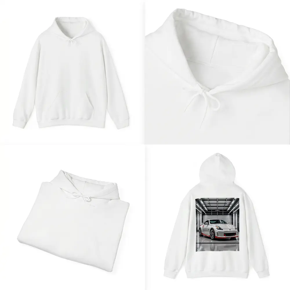 Nissan 370Z Nismo White Garage Sport Car – Hoodies