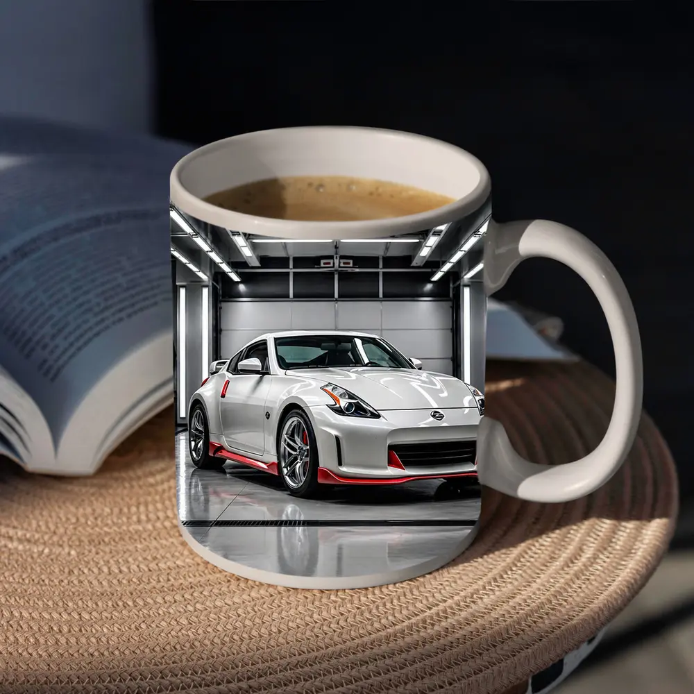 Nissan 370Z Nismo White Garage Sport Car – Mugs