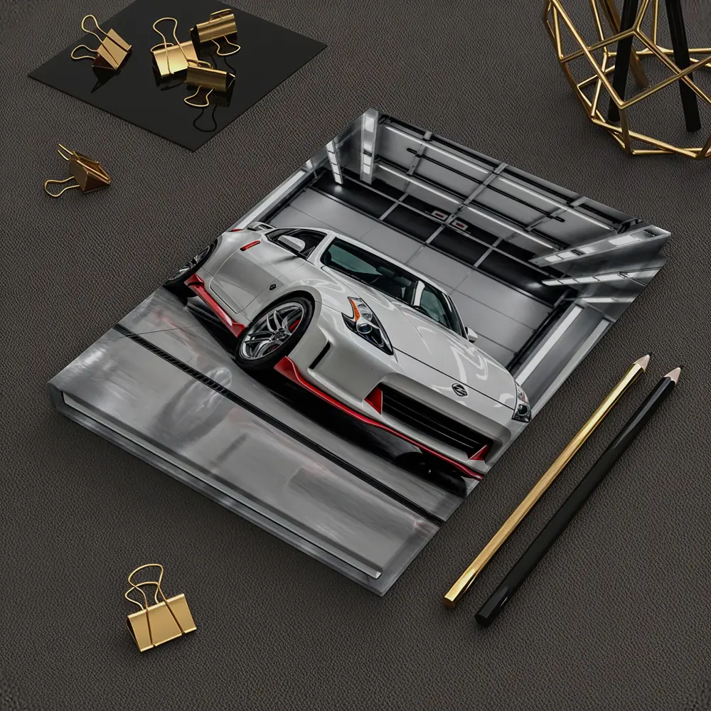 Nissan 370Z Nismo White Garage Sport Car – Notebooks