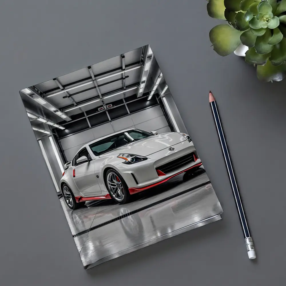 Nissan 370Z Nismo White Garage Sport Car – Notebooks