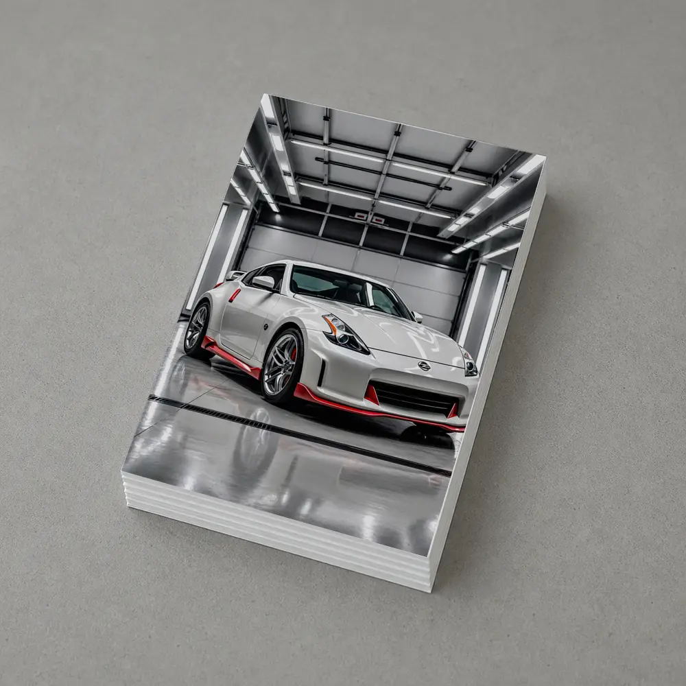 Nissan 370Z Nismo White Garage Sport Car – Postcards