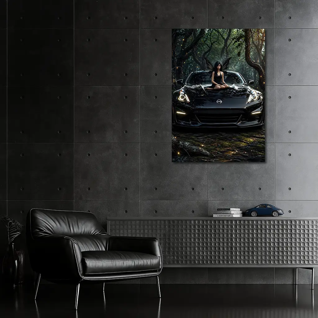 Nissan Z Black Fairy Dark Forest – Wall Art