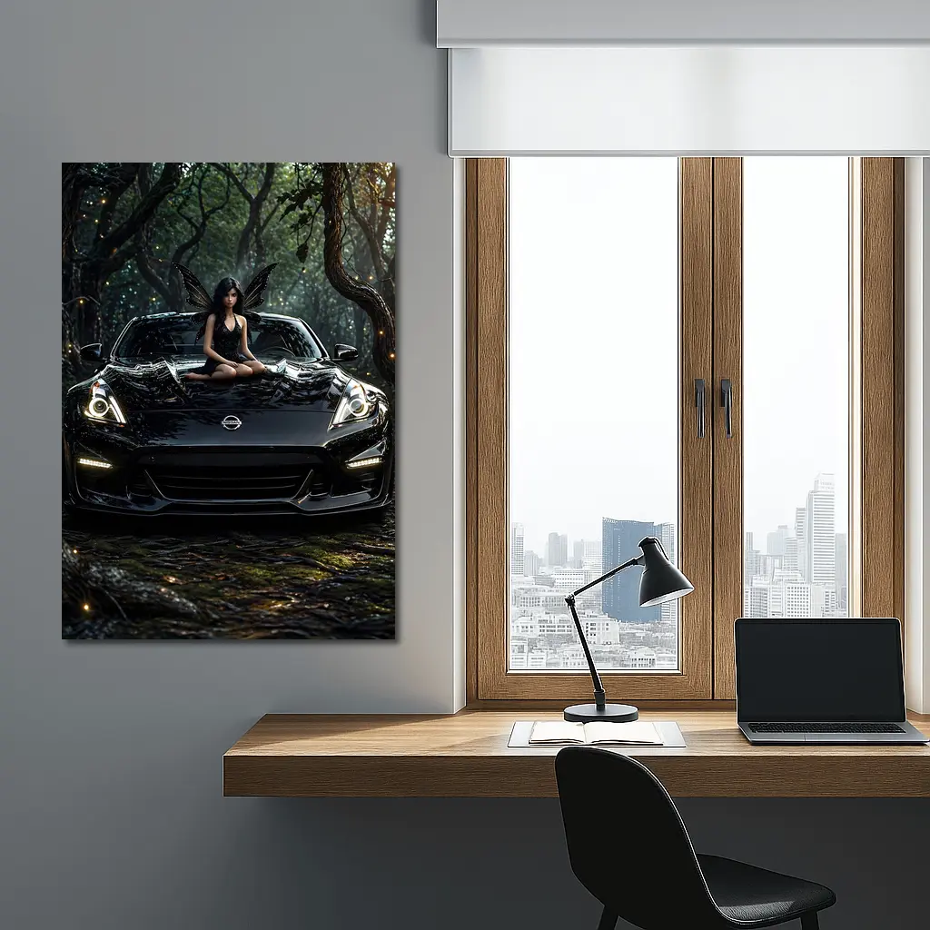 Nissan Z Black Fairy Dark Forest – Wall Art