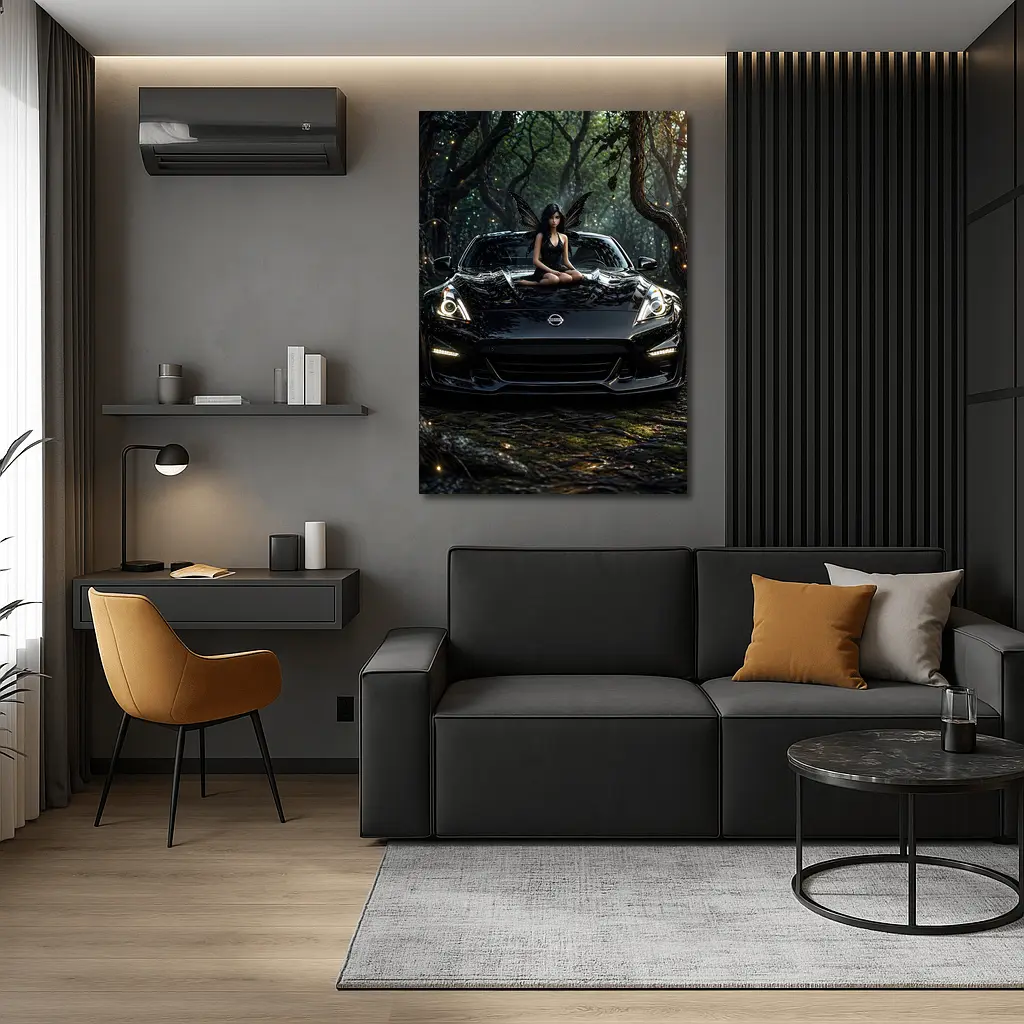 Nissan Z Black Fairy Dark Forest – Wall Art