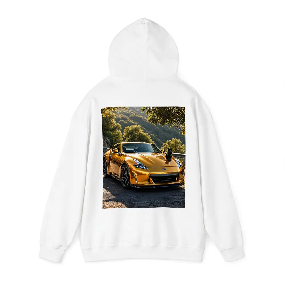 Gold Nissan 370Z Black Cat Mountain Road – Hoodies