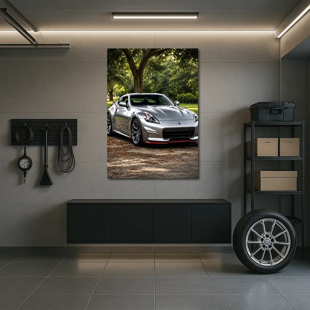 Nissan 370Z Silver Nismo Park Setting – Wall Art