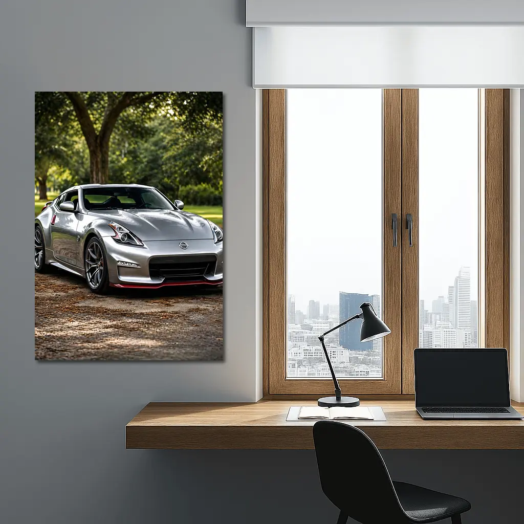 Nissan 370Z Silver Nismo Park Setting – Wall Art