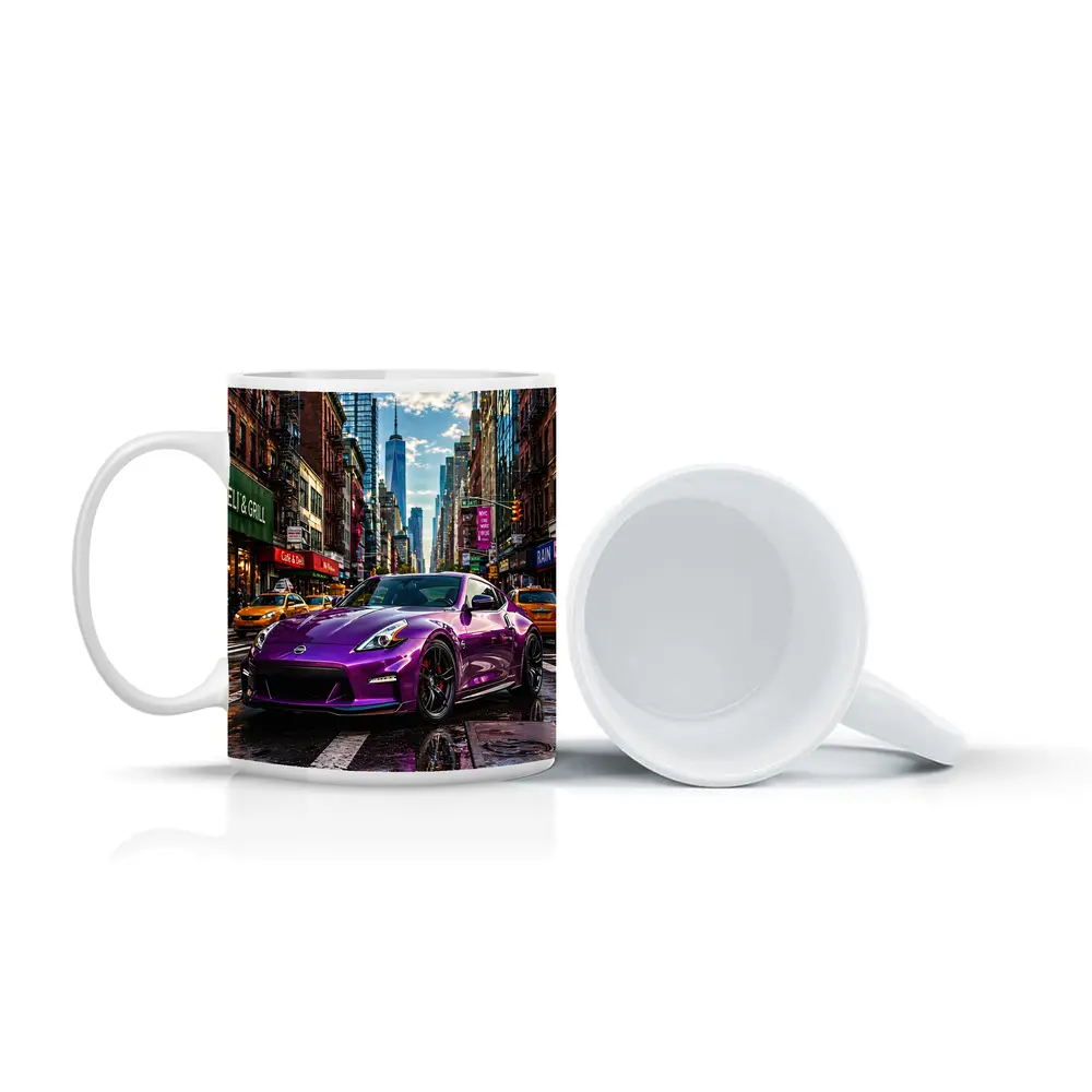 Nissan 370Z Purple Street New York City – Mugs