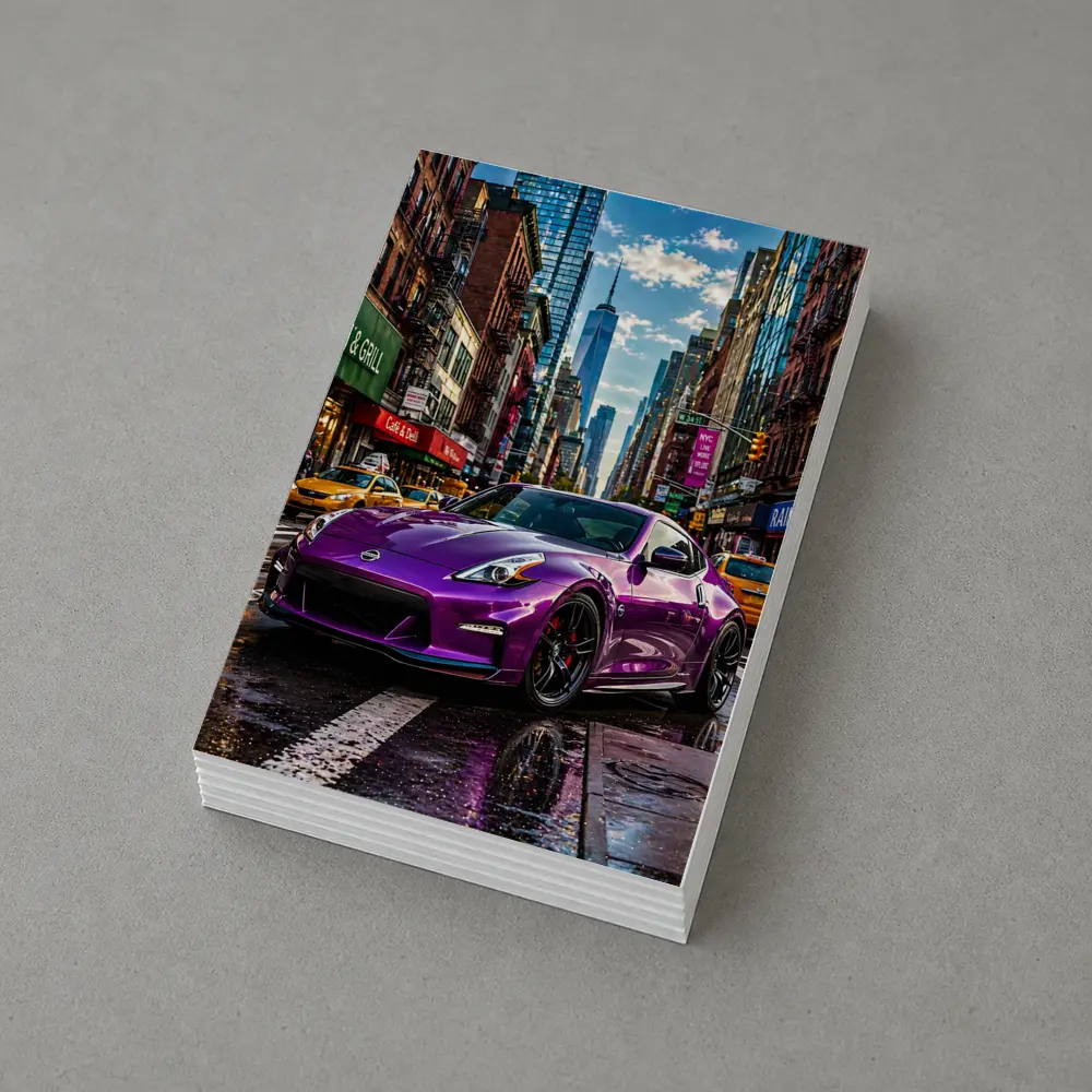 Nissan 370Z Purple Street New York City – Postcards