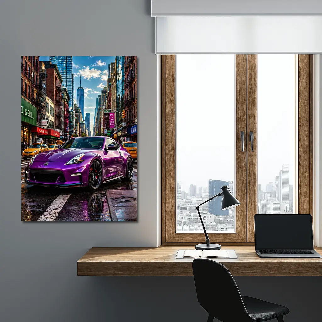 Nissan 370Z Purple Street New York City – Wall Art