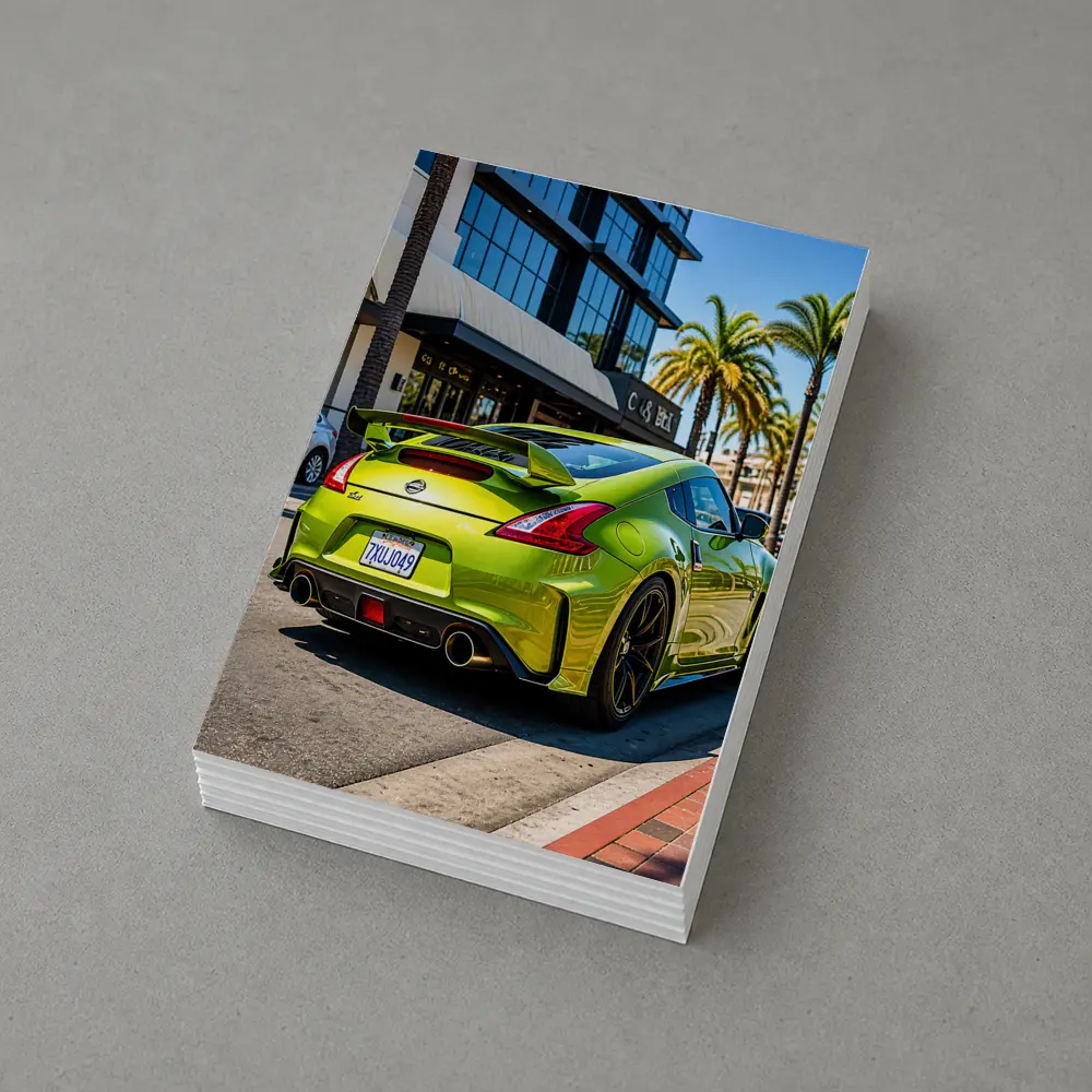 Nissan 370Z Green Street Urban Setting – Postcards