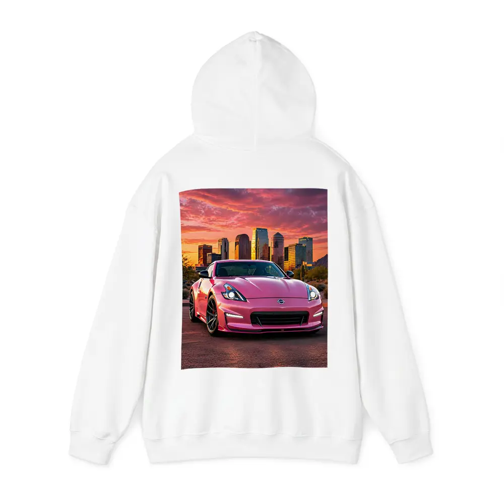 Pink Nissan 370Z City Sunset Sky – Hoodies