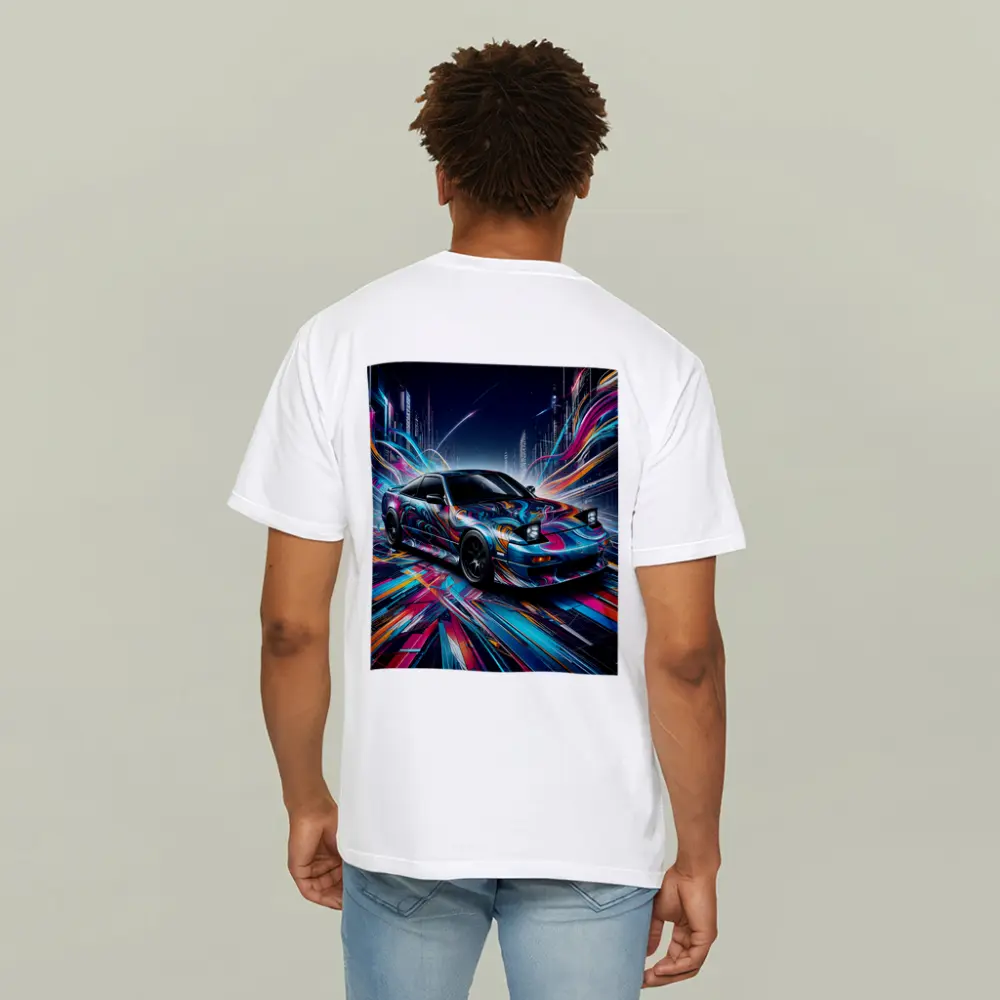 Nissan 240SX Neon Abstract City Night Art – T-Shirts