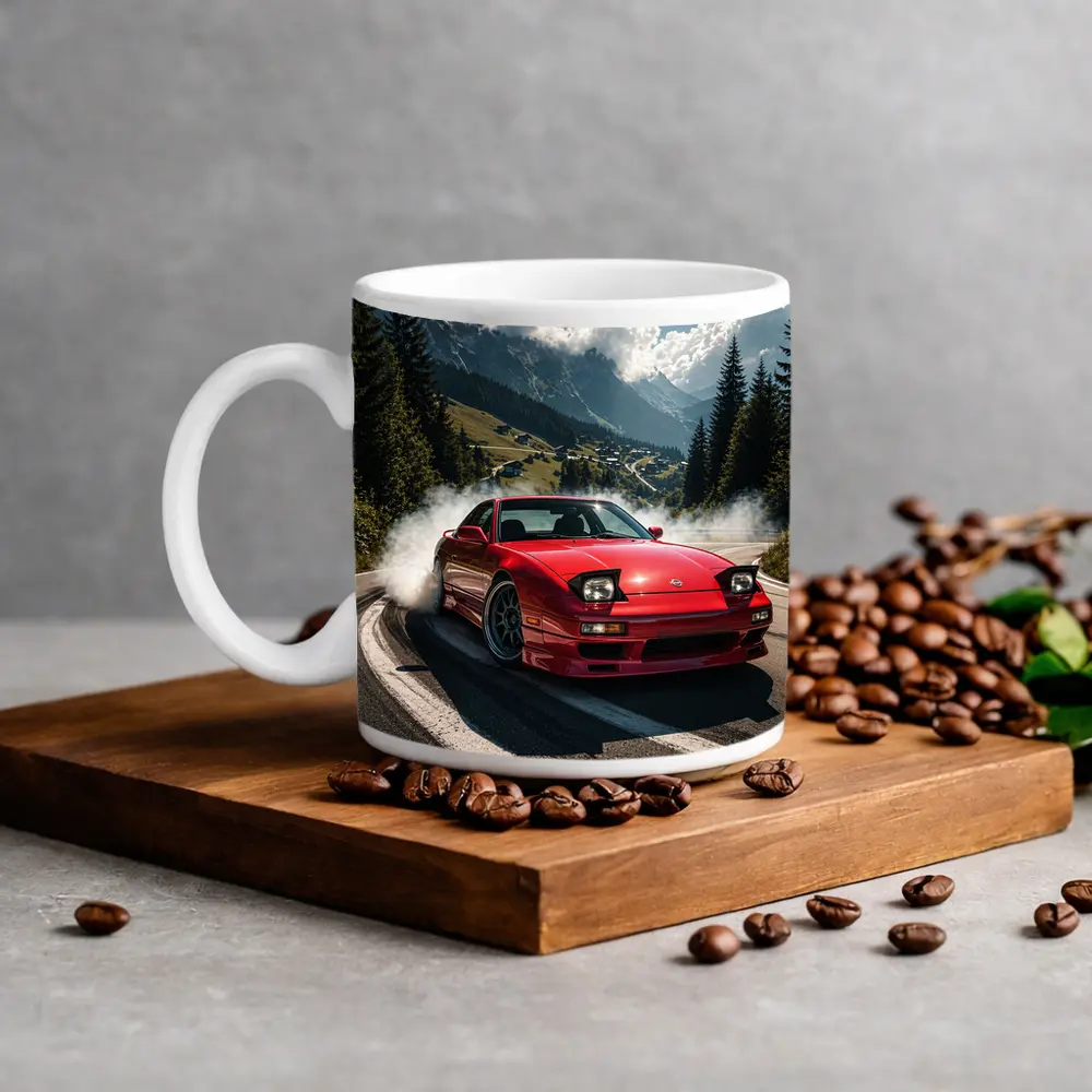 Nissan 240SX Drifting Mountain Road Smoke – Mugs