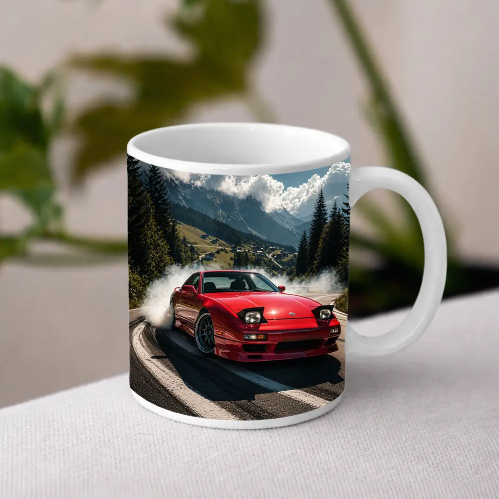 Nissan 240SX Drifting Mountain Road Smoke – Mugs