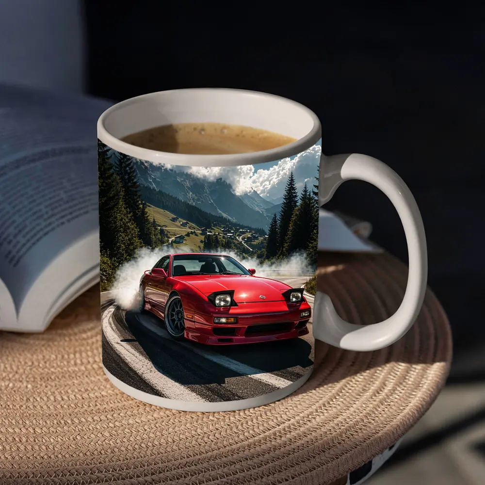 Nissan 240SX Drifting Mountain Road Smoke – Mugs