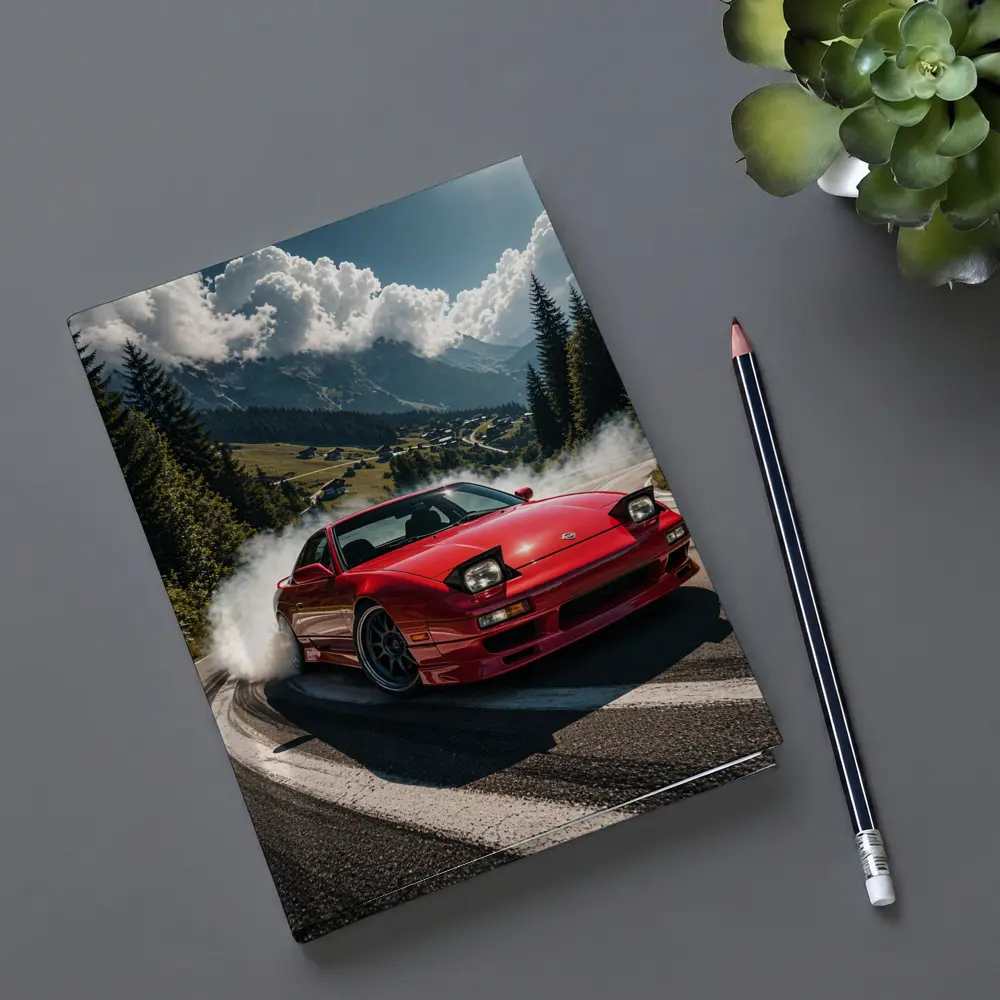 Nissan 240SX Drifting Mountain Road Smoke – Notebooks