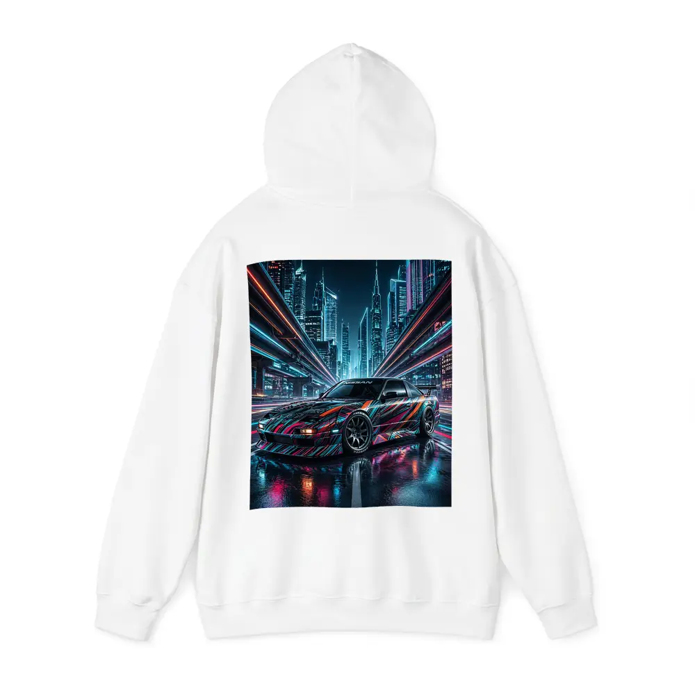 Nissan 240SX Custom Wrap Neon City Night – Hoodies