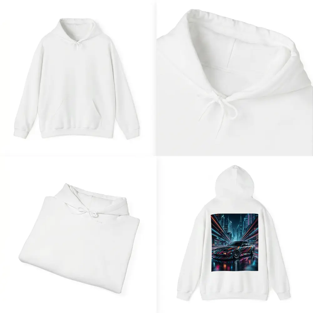 Nissan 240SX Custom Wrap Neon City Night – Hoodies