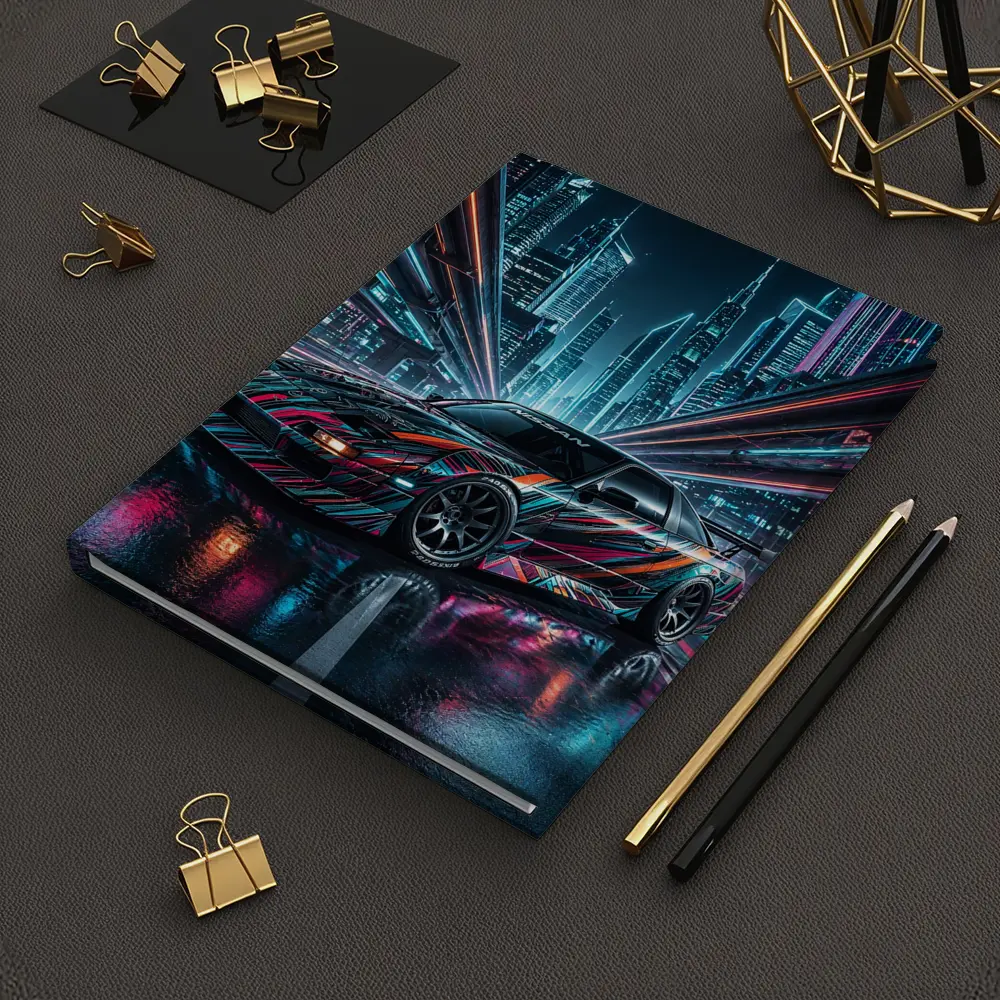 Nissan 240SX Custom Wrap Neon City Night – Notebooks
