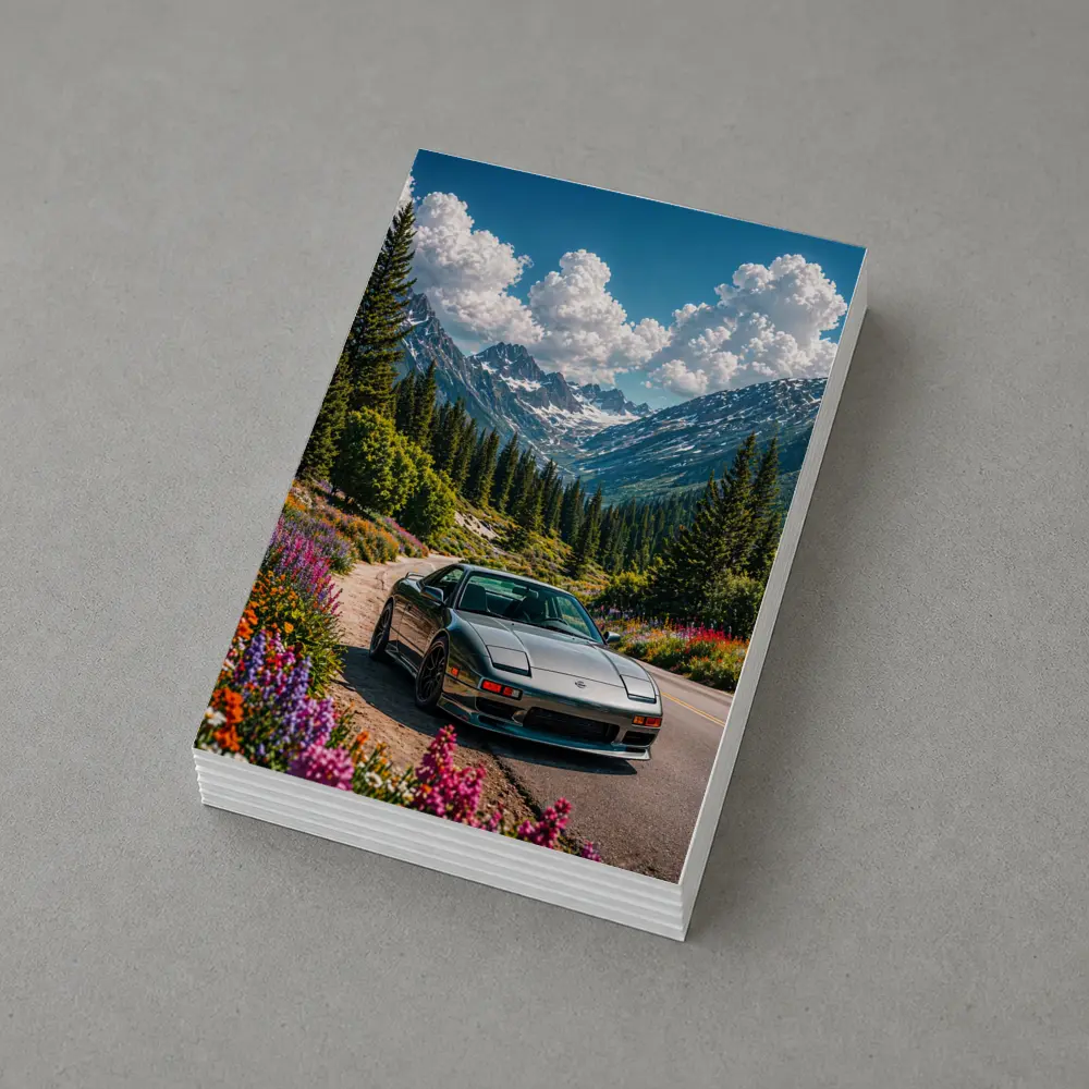 Nissan 240SX Mountain Road Wildflowers Drive – Postcards