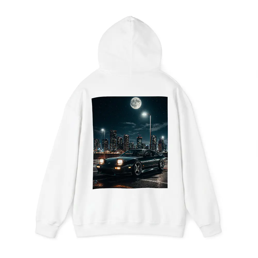 Nissan 240SX Night City Moonlit Scene – Hoodies
