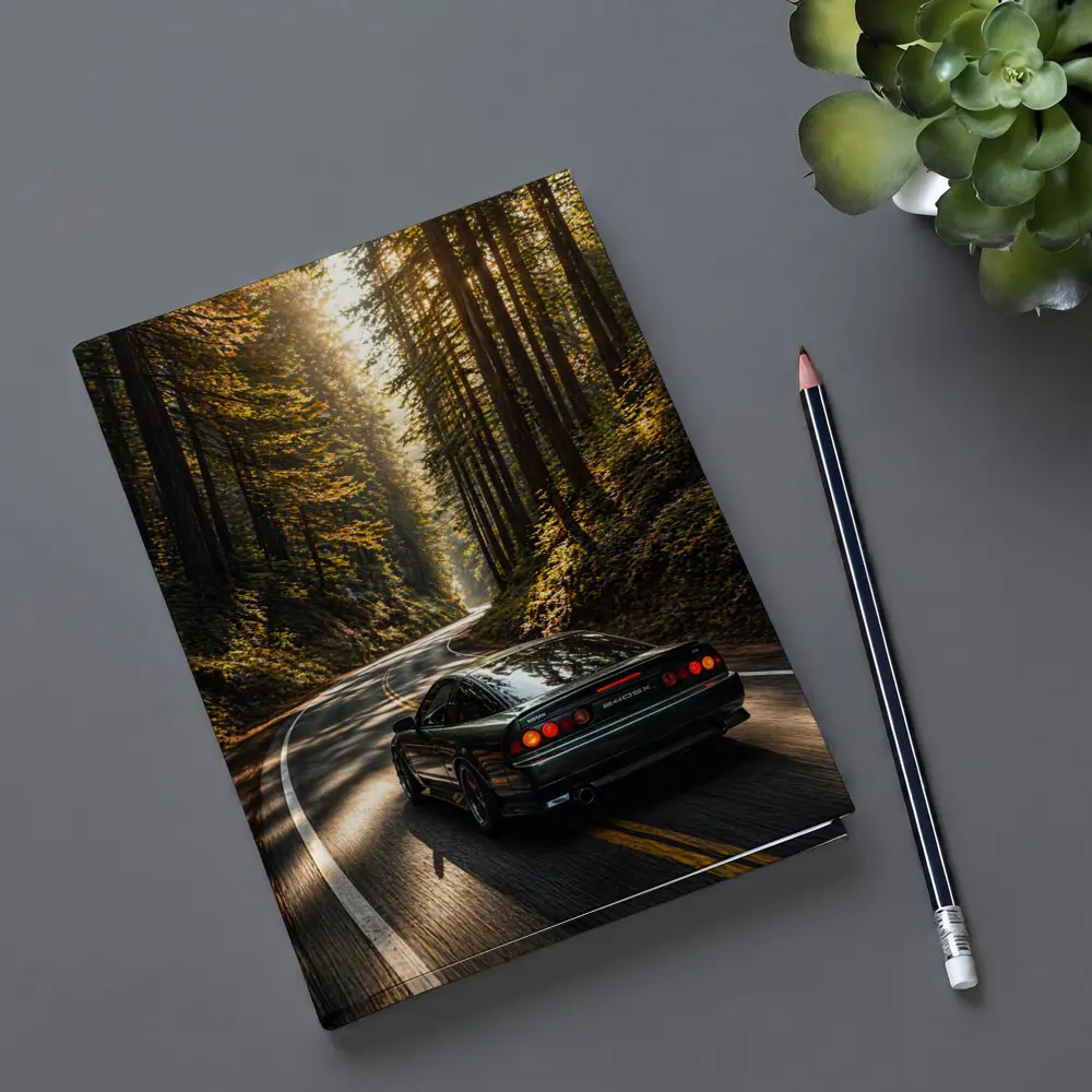Nissan 240SX Rear View Forest Road – Notebooks