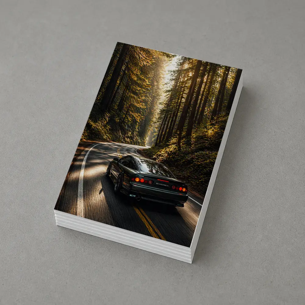 Nissan 240SX Rear View Forest Road – Postcards