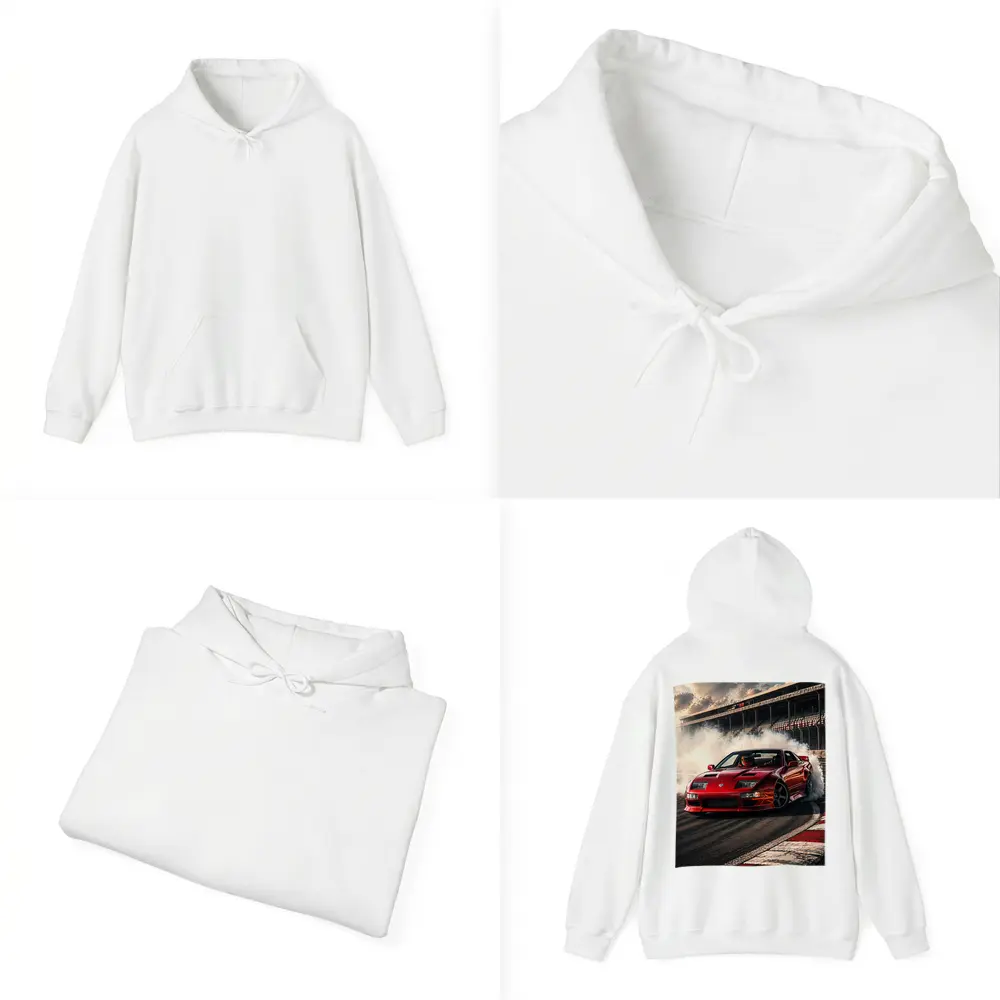Nissan 300ZX Drifting Red Car Race Track – Hoodies