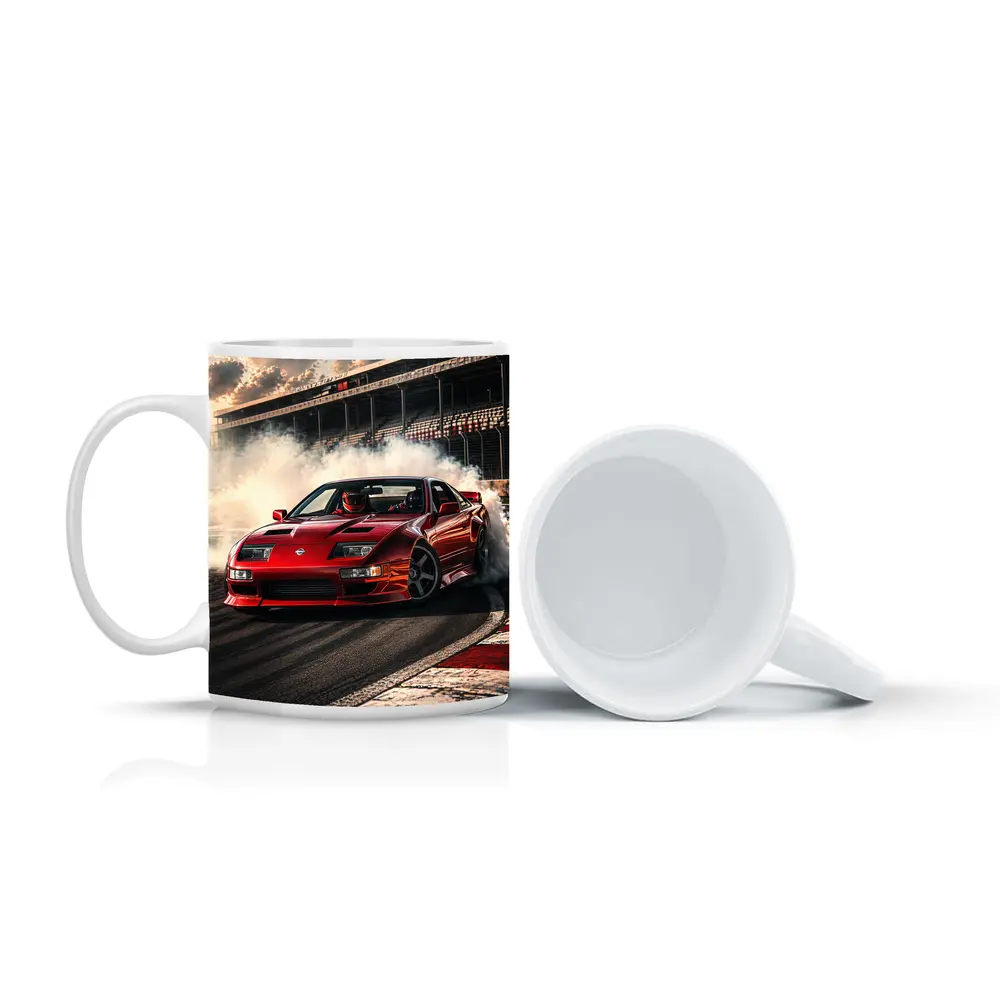 Nissan 300ZX Drifting Red Car Race Track – Mugs