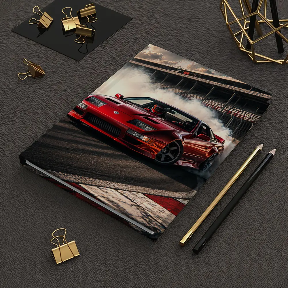 Nissan 300ZX Drifting Red Car Race Track – Notebooks