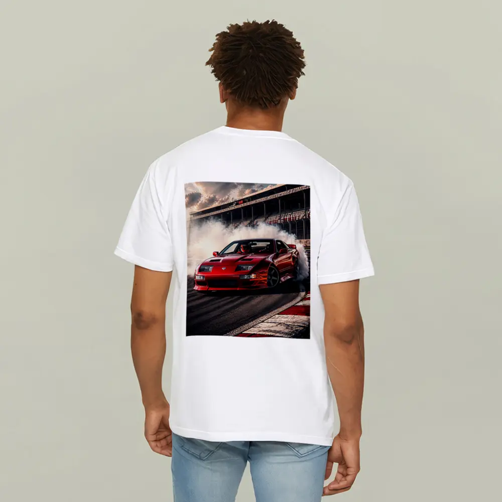 Nissan 300ZX Drifting Red Car Race Track – T-Shirts