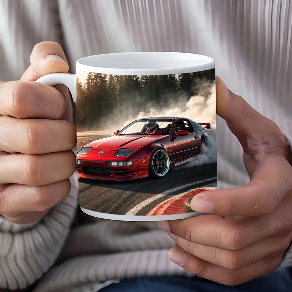Nissan 300ZX Drifting Red Track Smoke – Mugs