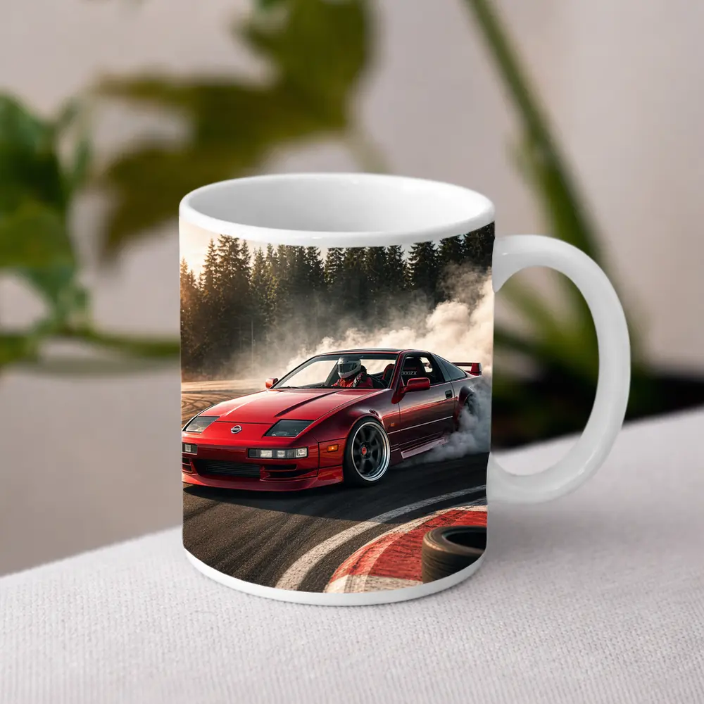 Nissan 300ZX Drifting Red Track Smoke – Mugs