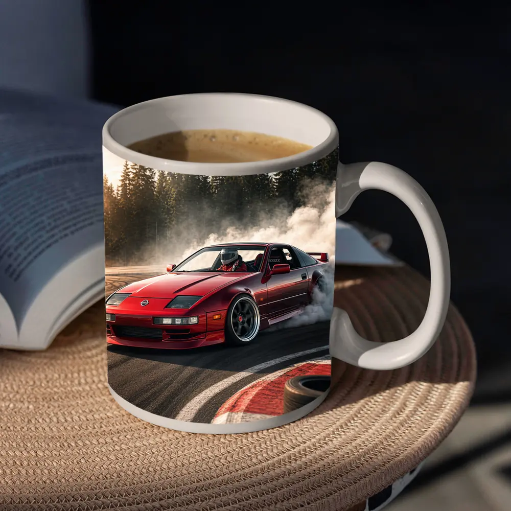 Nissan 300ZX Drifting Red Track Smoke – Mugs