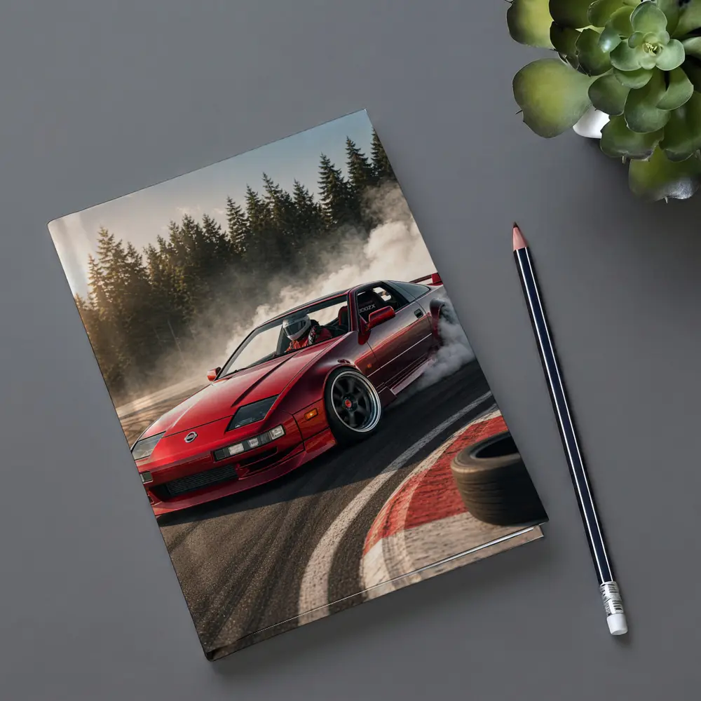 Nissan 300ZX Drifting Red Track Smoke – Notebooks
