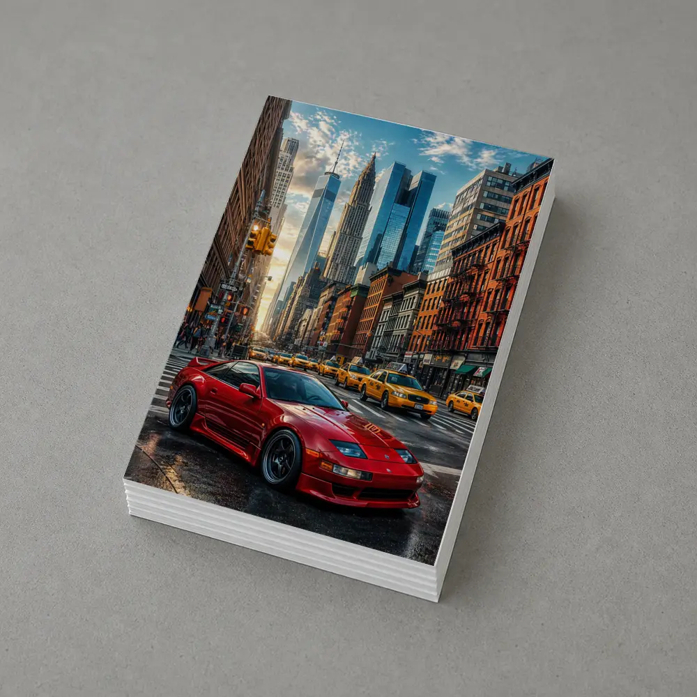 Nissan 300ZX Red Sports Car New York City – Postcards