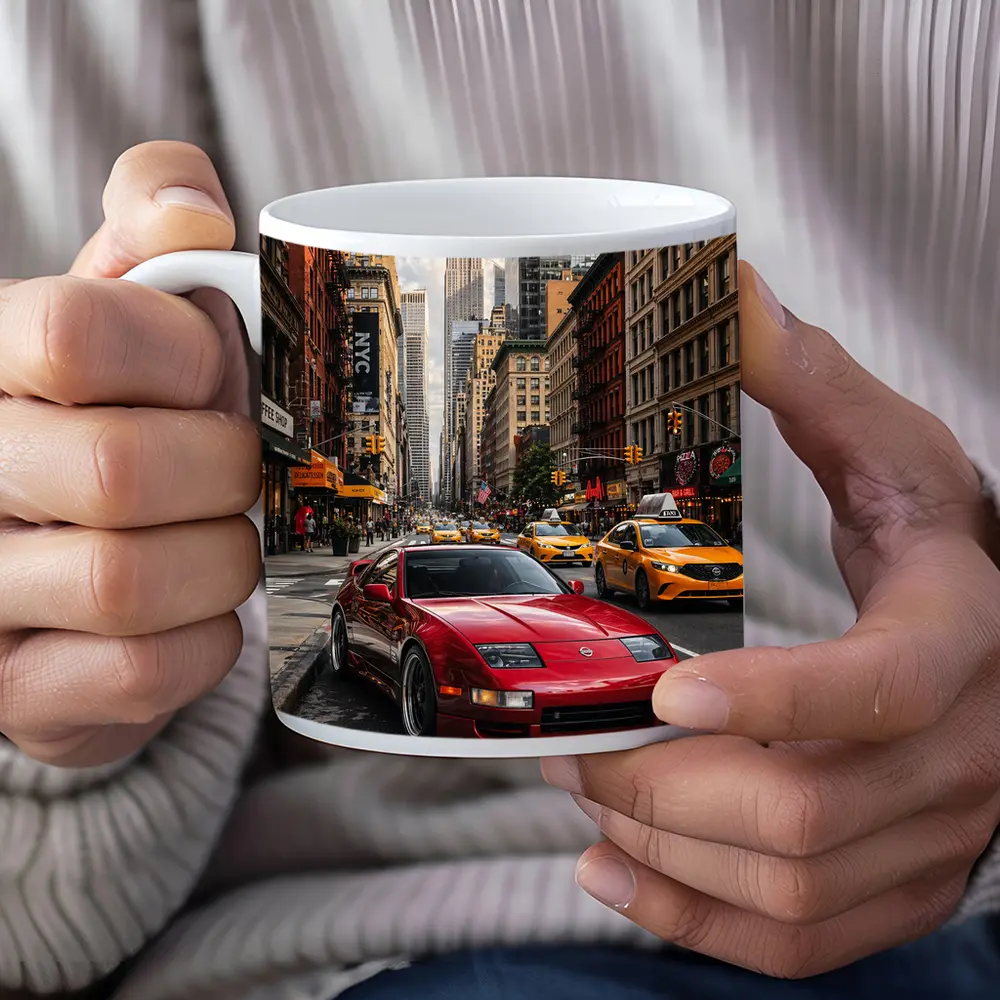 Nissan 300ZX Red Sports Car New York – Mugs
