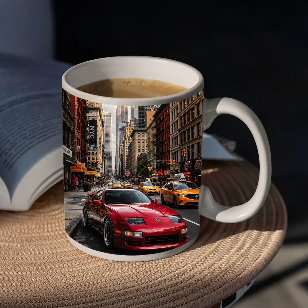 Nissan 300ZX Red Sports Car New York – Mugs
